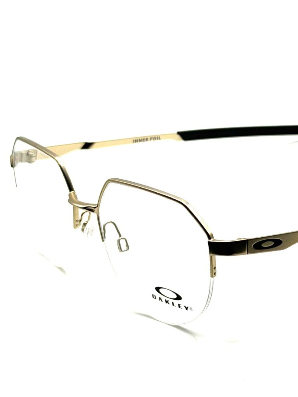 NEW OAKLEY INNER FOIL OX3247-0452 SATIN LIGHT GOLD MEN EYEGLASSES 52MM 17 140